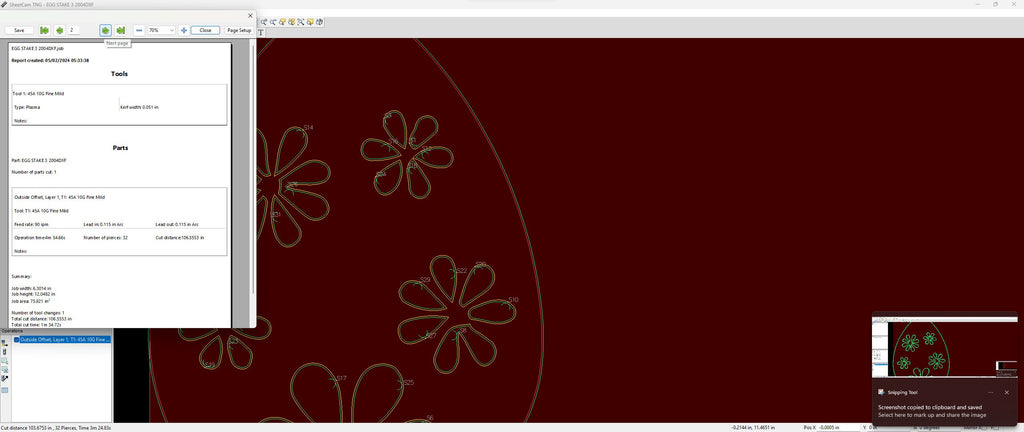 Daisy Easter Egg Yard Stake vector paths in design software (photo 4)