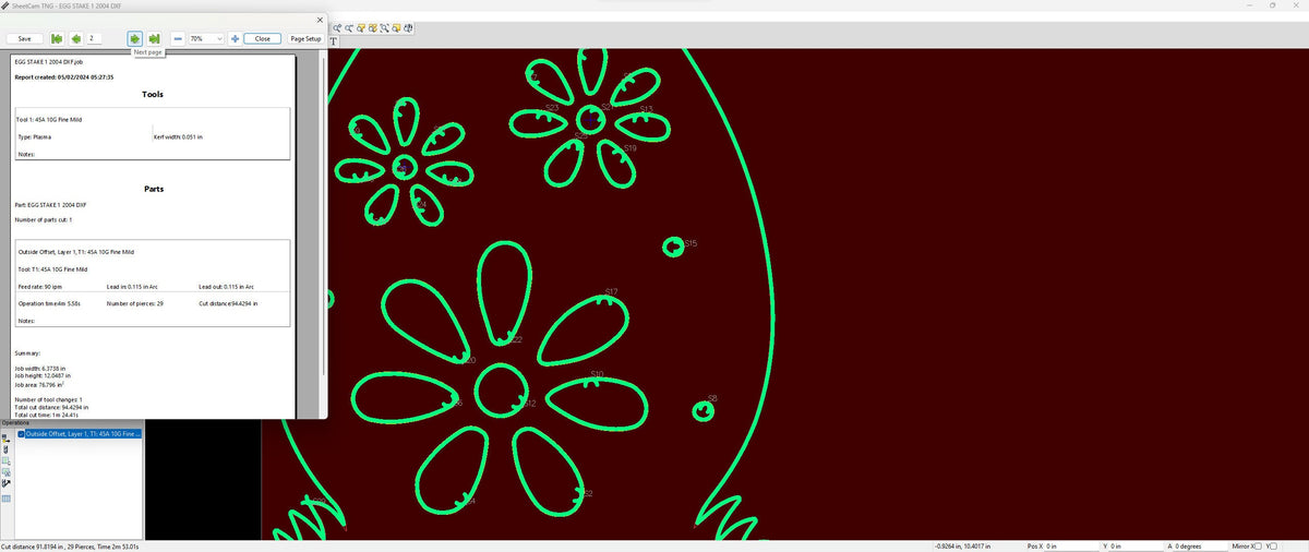 Daisy Easter Egg Yard Stakes, Set of 4 vector paths in design software (photo 5)