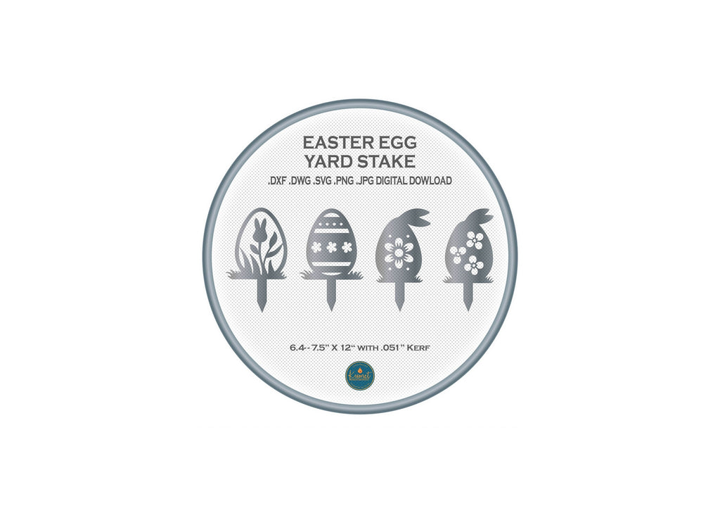 Tulip Easter Egg Yard Stakes, Set of 4 DXF/SVG design preview with file details