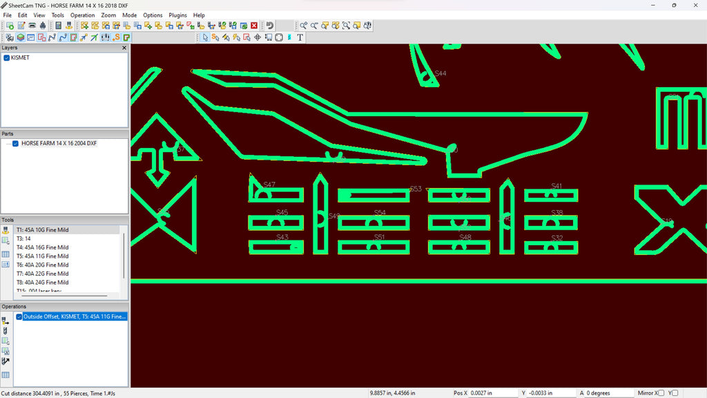 Two Horses Farm Monogram vector paths in design software (photo 6)