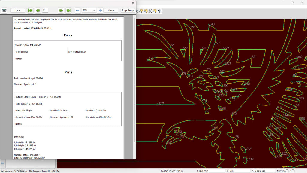 American Flag Eagle Railing Panel vector paths in design software (photo 10)