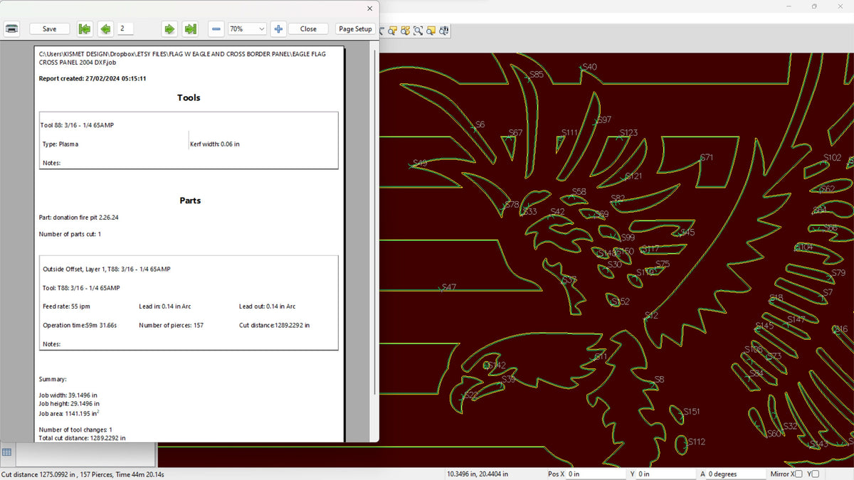American Flag Eagle Railing Panel vector paths in design software (photo 10)