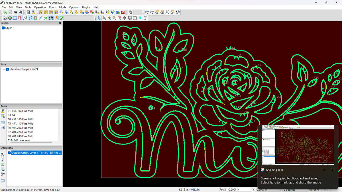 Mom with Climbing Rose Branches vector paths in design software (photo 9)