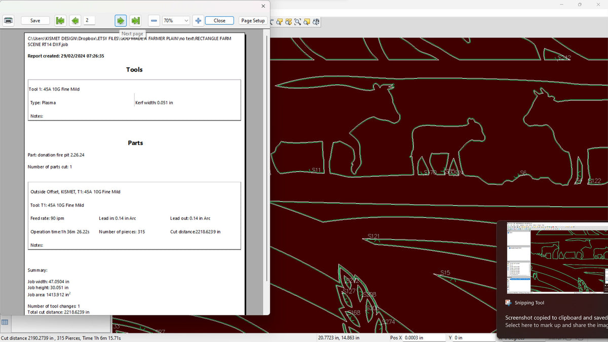 Rectangular Farm Scene vector paths in design software (photo 4)