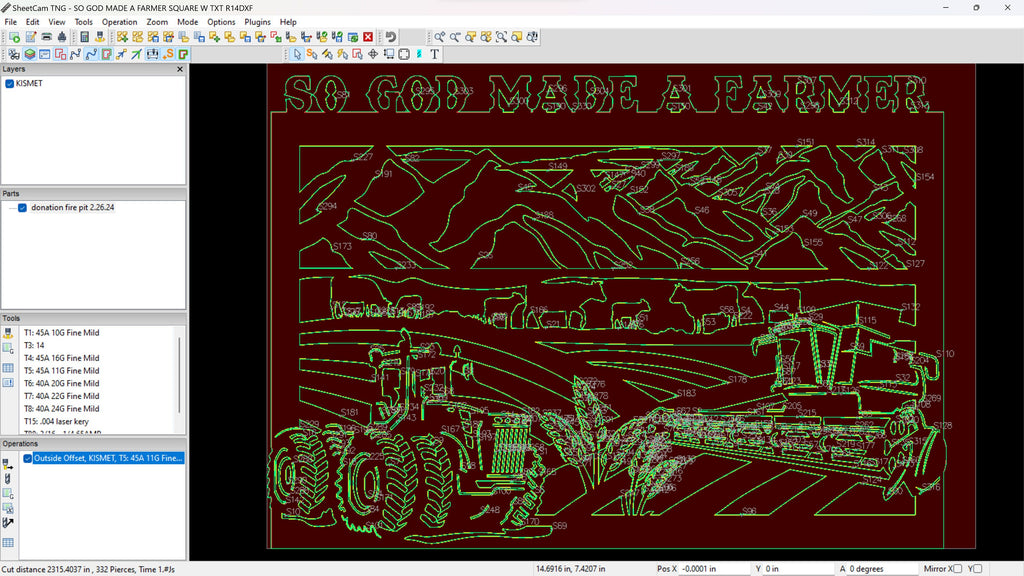 Rectangle Farm Scenes, Set of 2 vector paths in design software (photo 8)