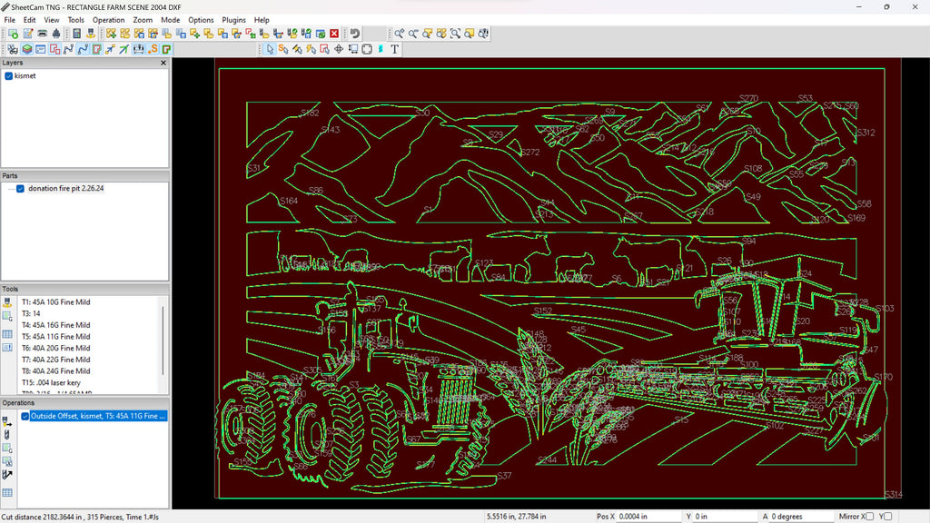 Rectangle Farm Scenes, Set of 2 vector paths in design software (photo 9)