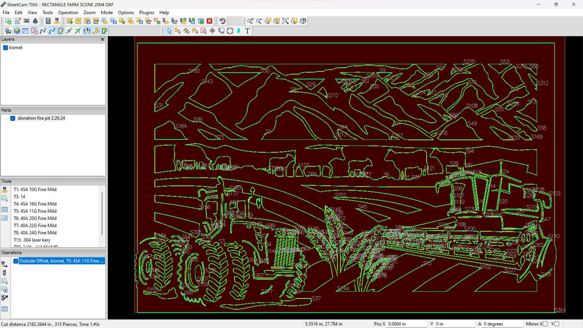 Rectangle Farm Scenes, Set of 2 vector paths in design software (photo 9)