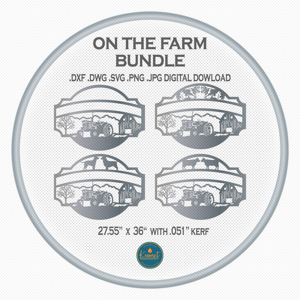 Farm Name Signs, Set of 4 DXF/SVG design preview with file details (photo 3)