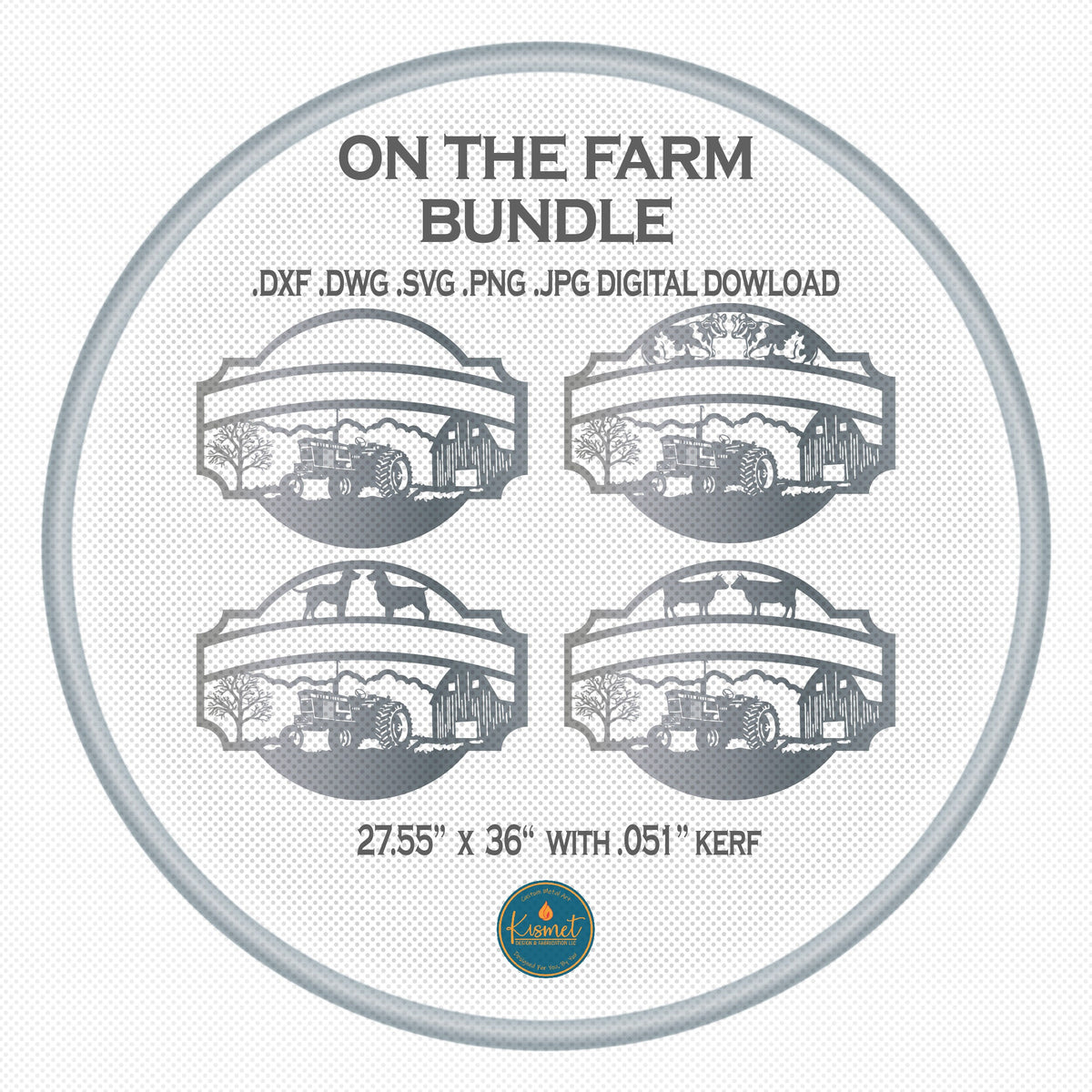 Farm Name Signs, Set of 4 DXF/SVG design preview with file details (photo 3)