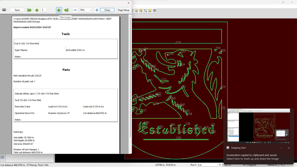 Lion Family Crest Monogram vector paths in design software