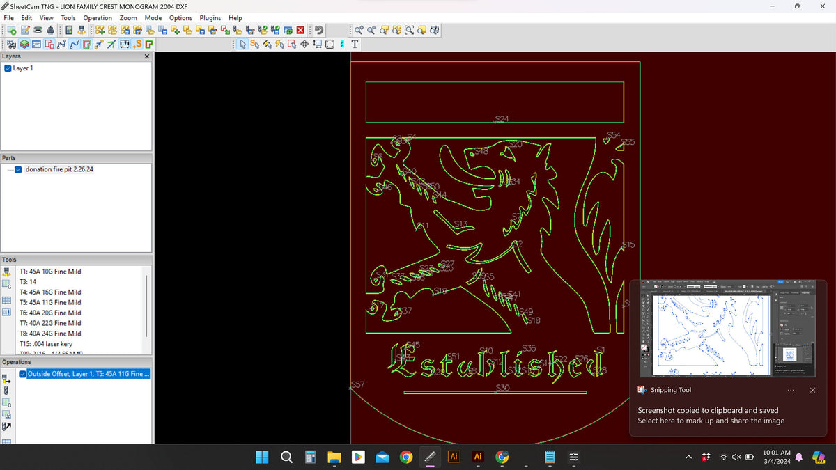 Lion Family Crest Monogram vector paths in design software (photo 8)