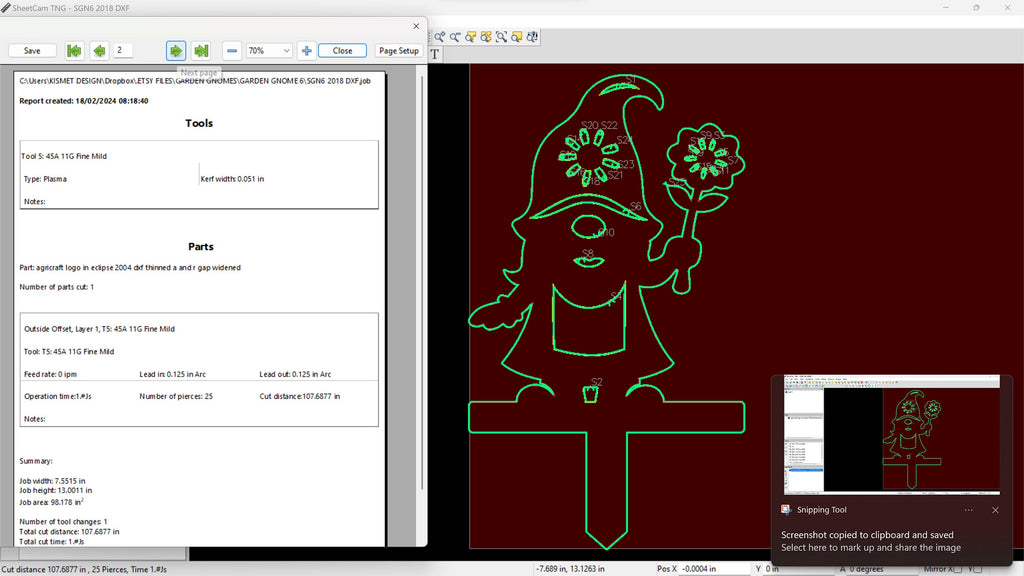 Flower Holding Gnome Garden Stake vector paths in design software (photo 8)