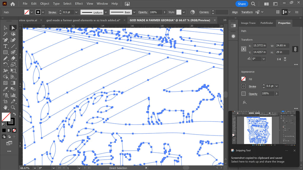 Georgia So God Made a Farmer Sign vector paths in design software (photo 5)