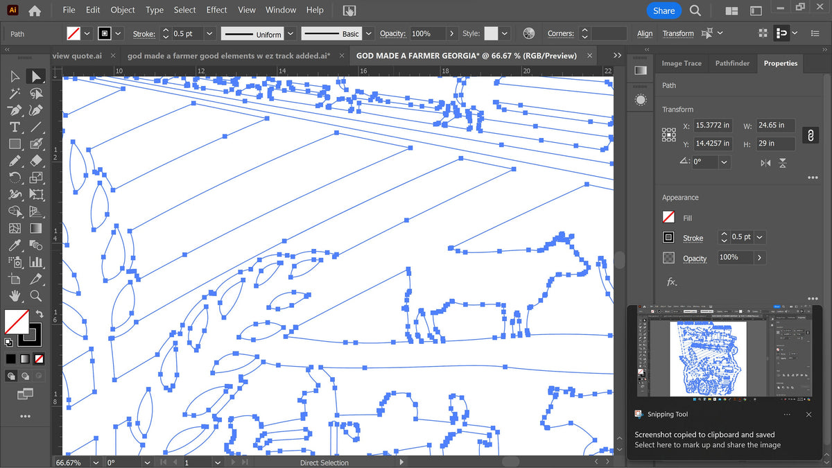 Georgia So God Made a Farmer Sign vector paths in design software (photo 5)