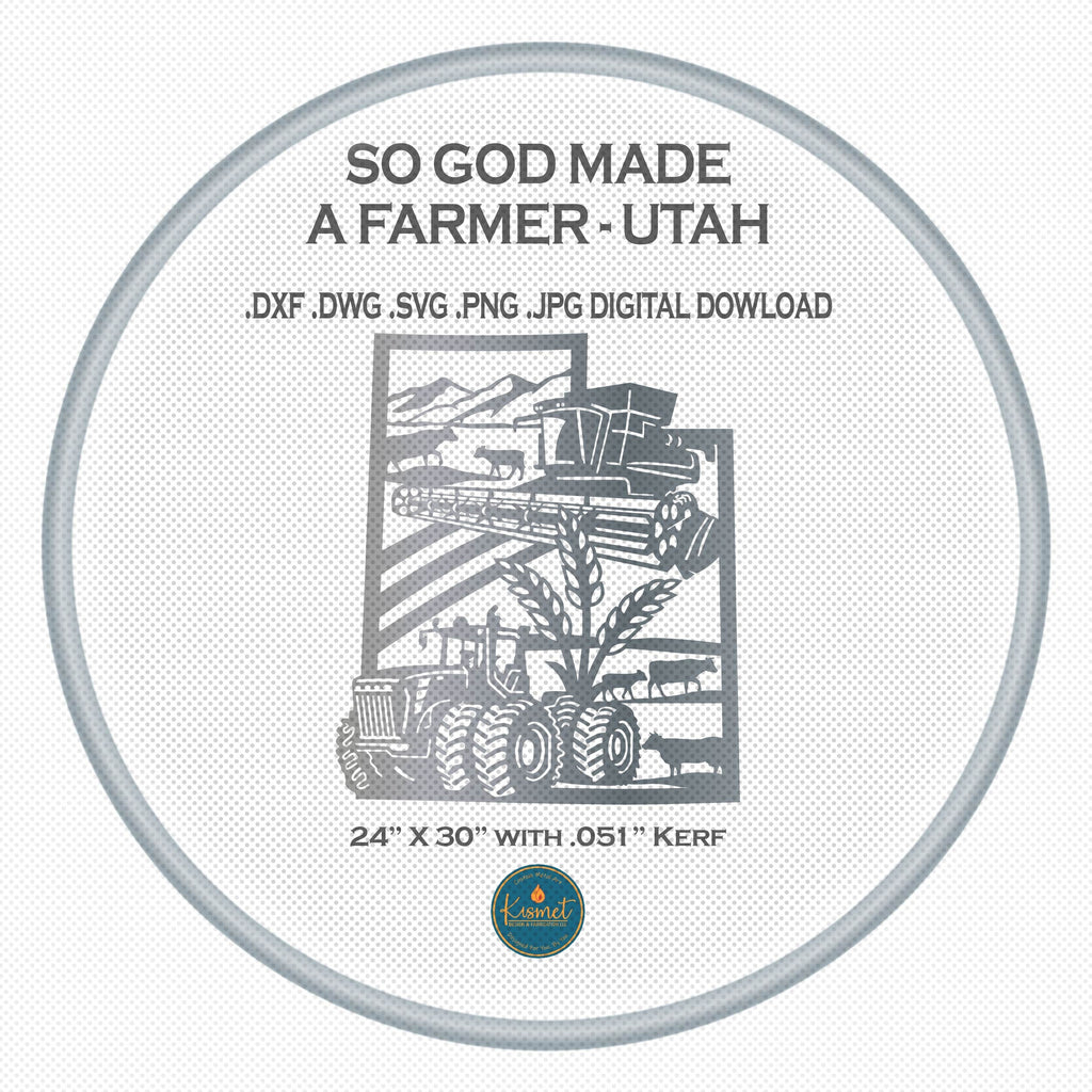 Utah Farm Scene Sign, No Lettering DXF/SVG design preview with file details (photo 3)