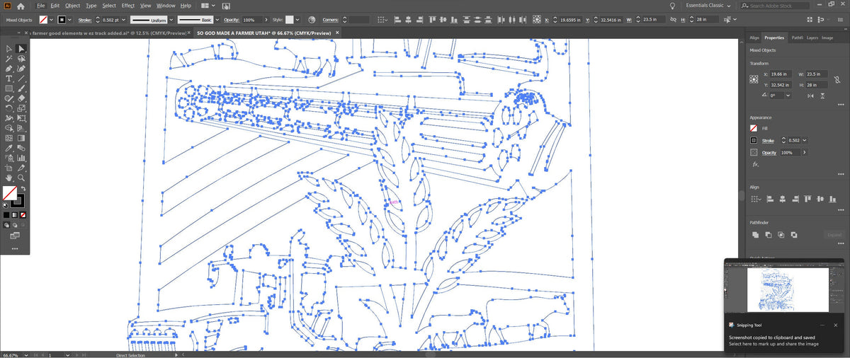 Utah Farm Scene Sign, No Lettering vector paths in design software (photo 6)