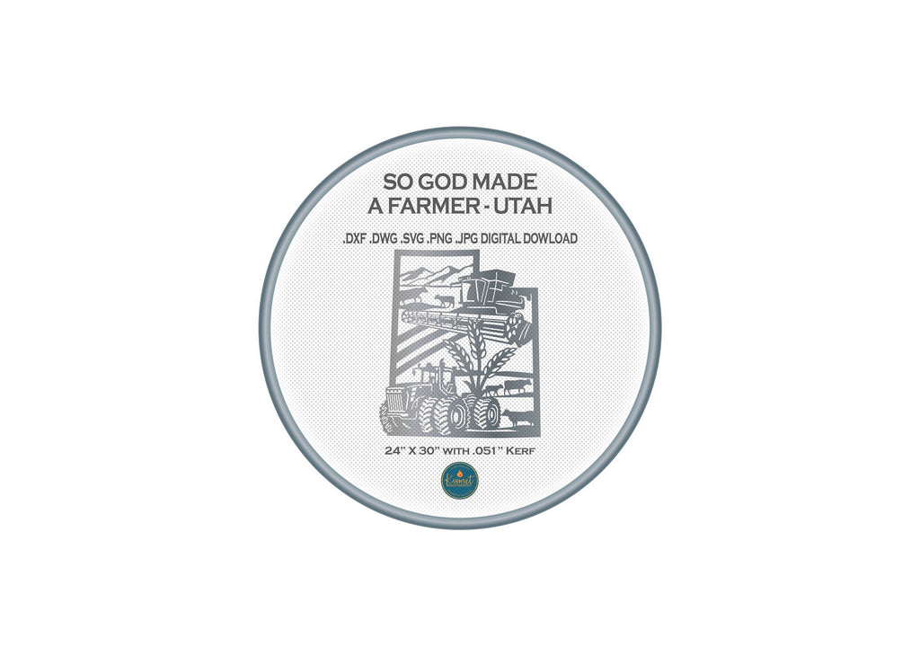 Utah Farm Scene Sign, No Lettering DXF/SVG design preview with file details