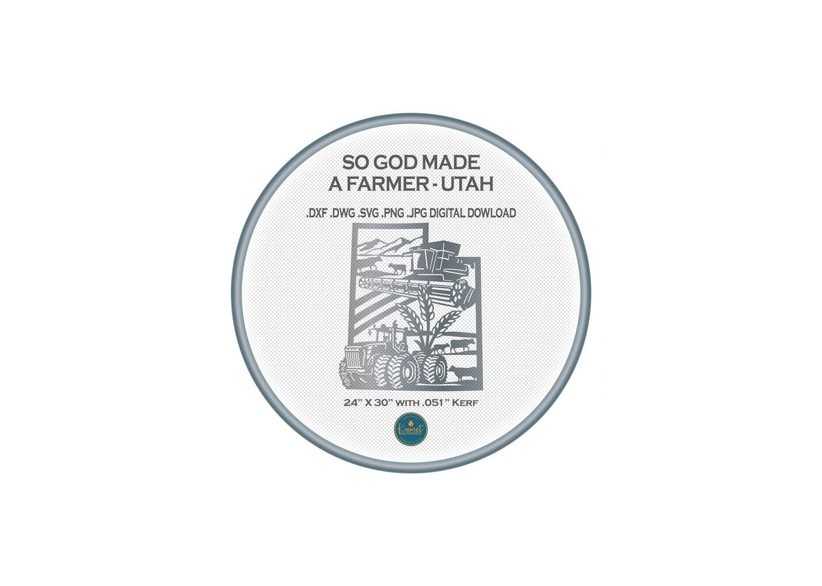 Utah Farm Scene Sign, No Lettering DXF/SVG design preview with file details