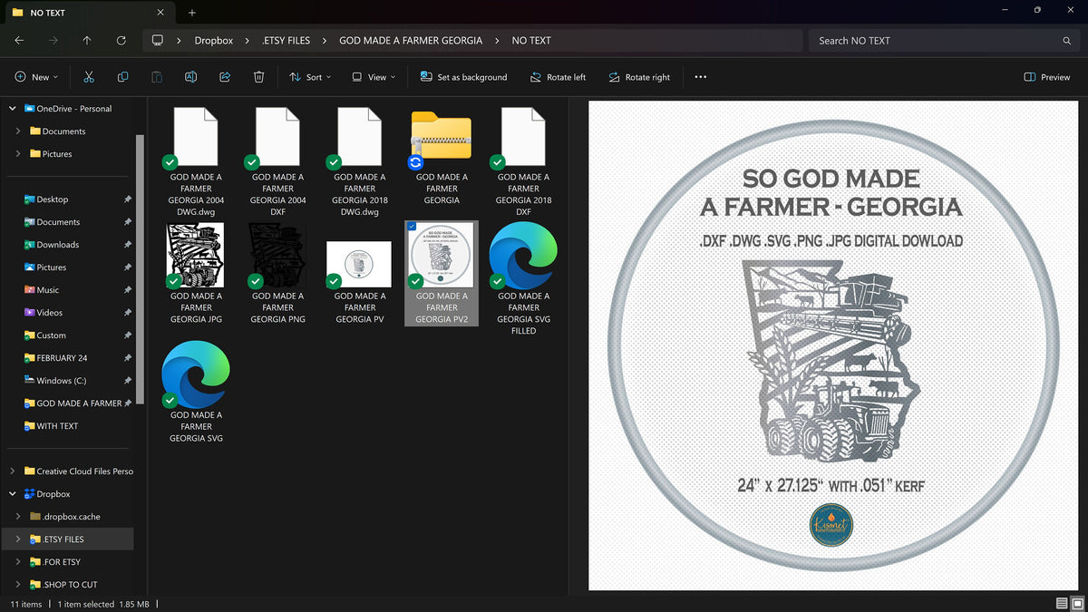 Georgia Farm Signs, Set of 2 vector paths in design software (photo 9)