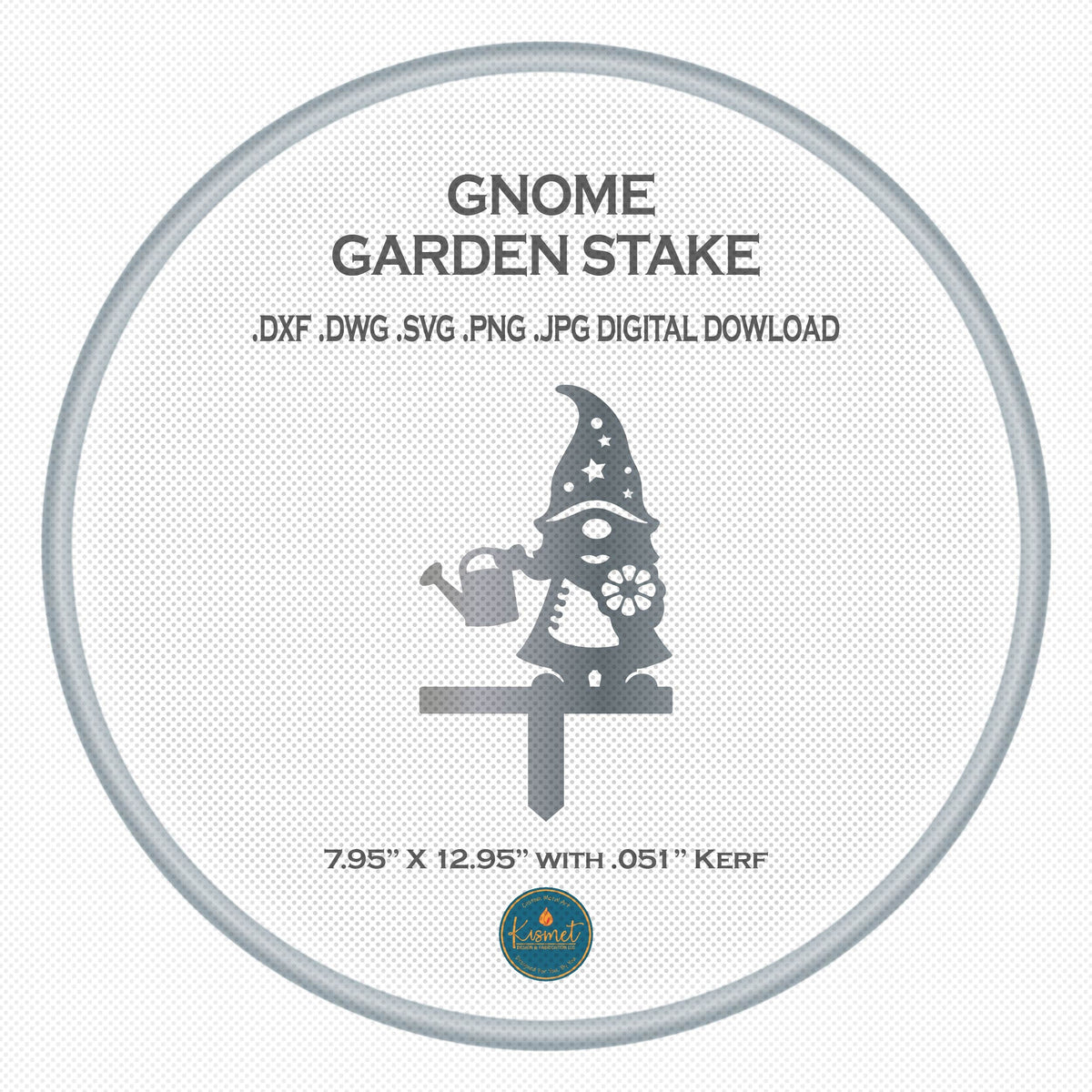 Star Hat Gnome Garden Stake DXF/SVG design preview with file details (photo 5)