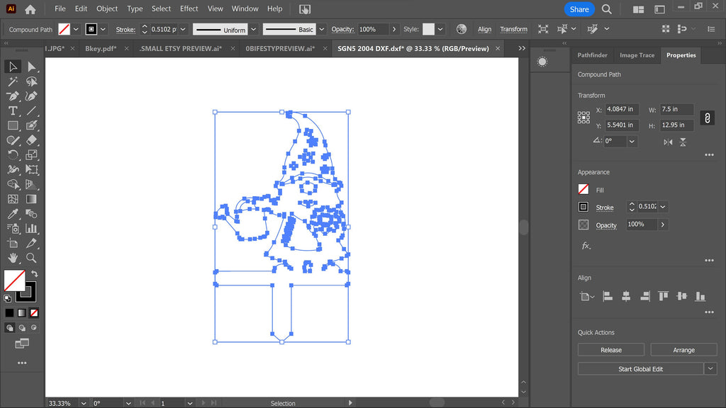 Star Hat Gnome Garden Stake vector paths in design software (photo 6)