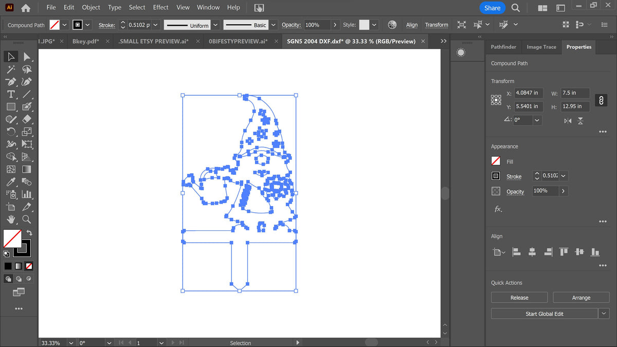 Star Hat Gnome Garden Stake vector paths in design software (photo 6)