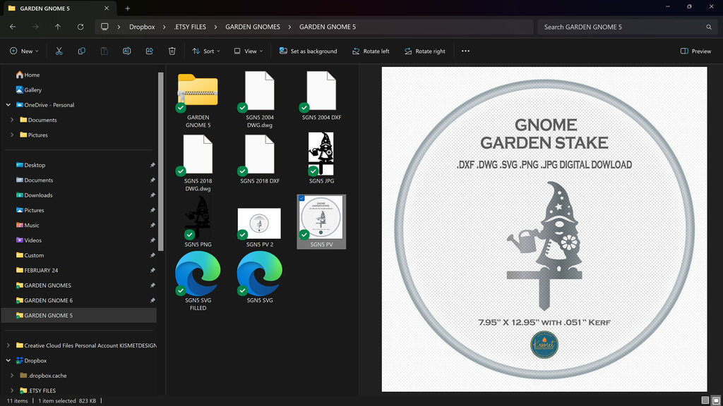Star Hat Gnome Garden Stake vector paths in design software