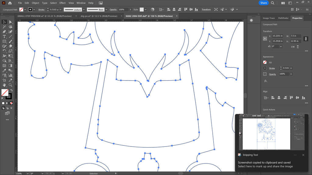 Gnome with Flower and Trowel Garden Stake vector paths in design software (photo 8)