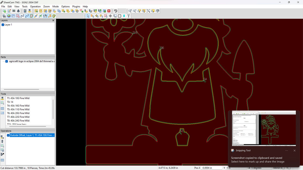 Gnome with Flower and Trowel Garden Stake vector paths in design software (photo 9)