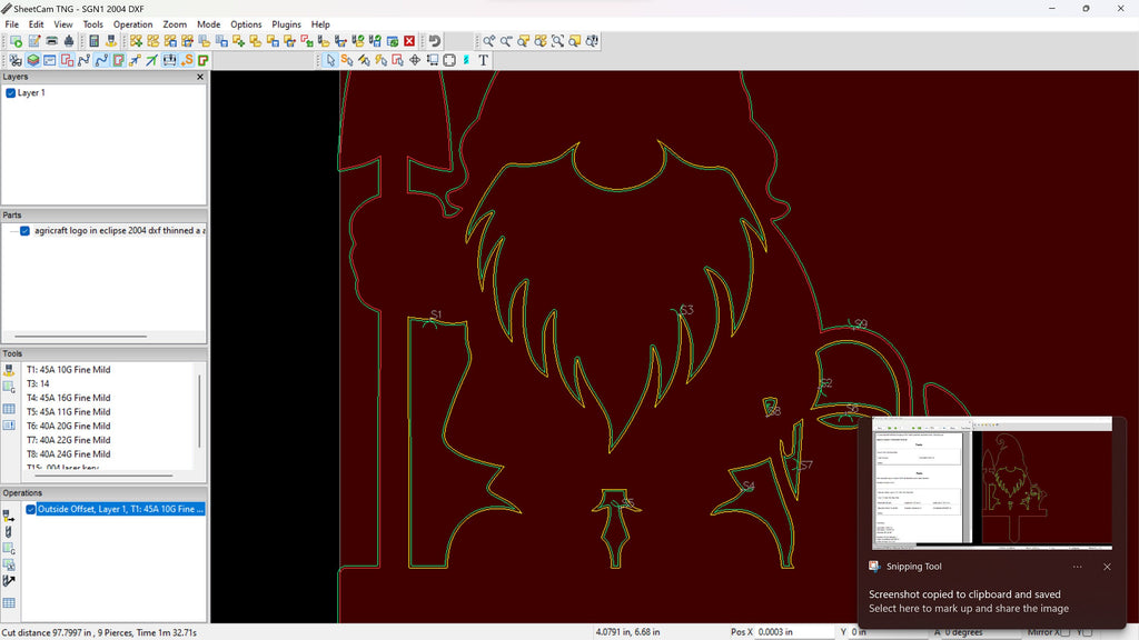 Shovel Gnome Garden Stake vector paths in design software (photo 9)