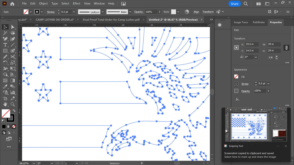 American Flag Eagle Railing Panel vector paths in design software (photo 9)