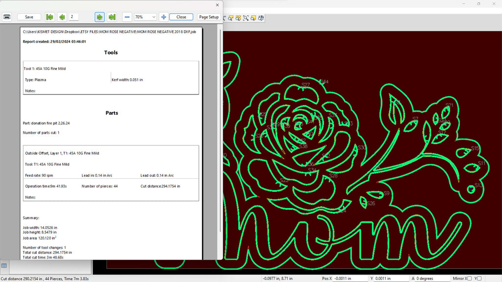 Mom with Climbing Rose Branches vector paths in design software (photo 6)