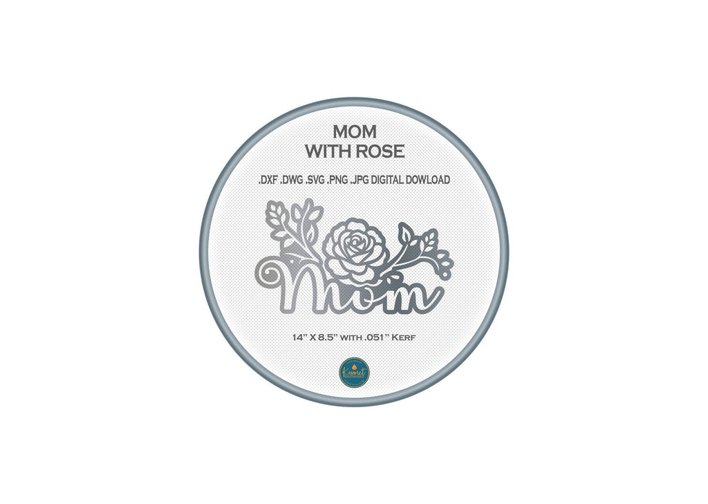 Mom with Climbing Rose Branches DXF/SVG design preview with file details
