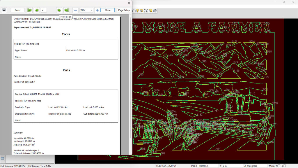 Rectangle Farm Scenes, Set of 2 vector paths in design software (photo 7)