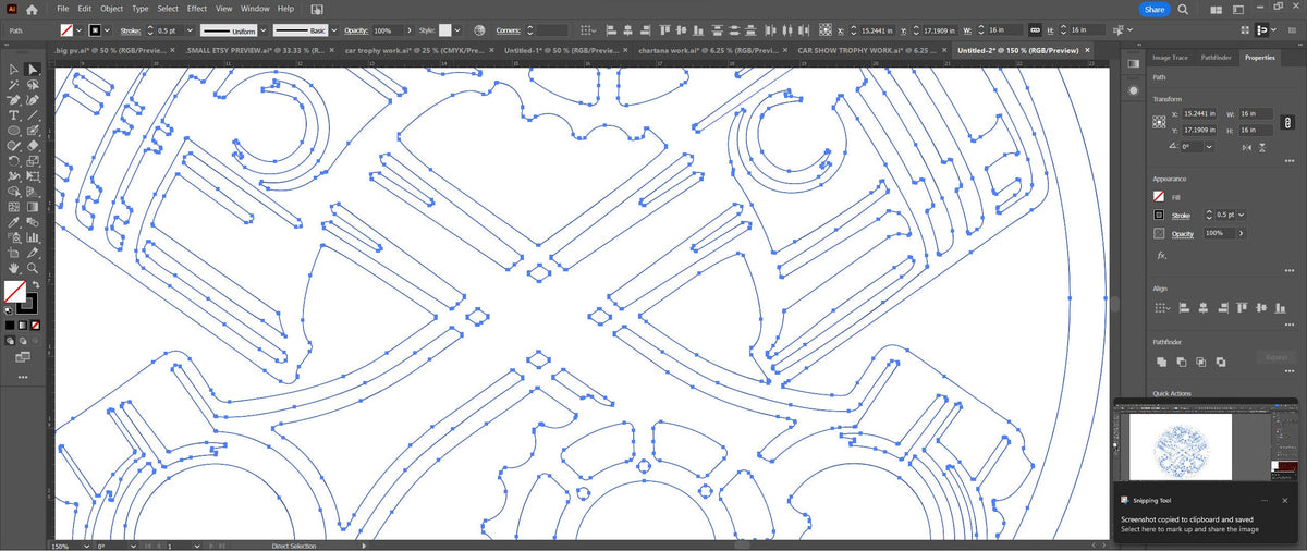 Pistons and Sprockets Circle vector paths in design software (photo 5)