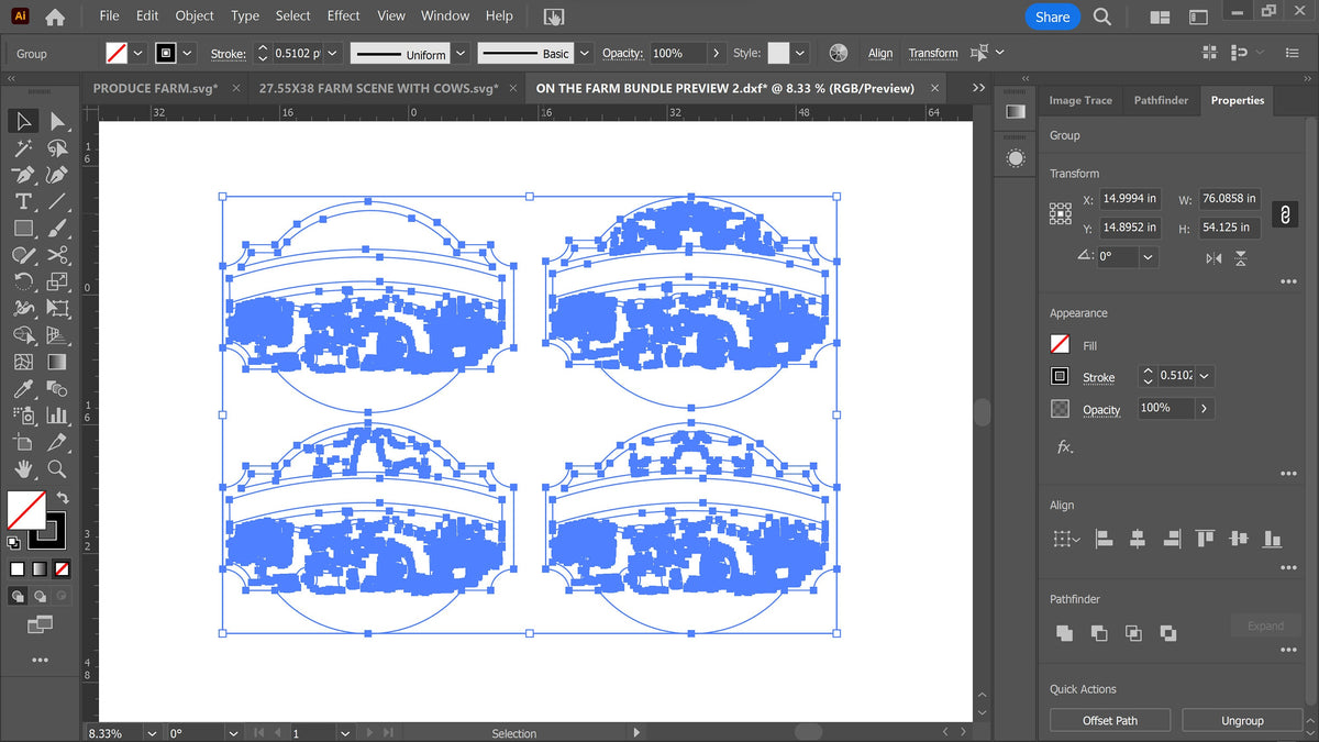 Farm Name Signs, Set of 4 vector paths in design software (photo 6)