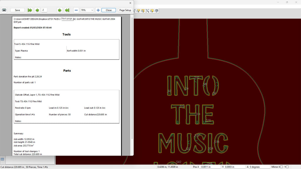 Into the Music Guitar Wall Art vector paths in design software (photo 8)