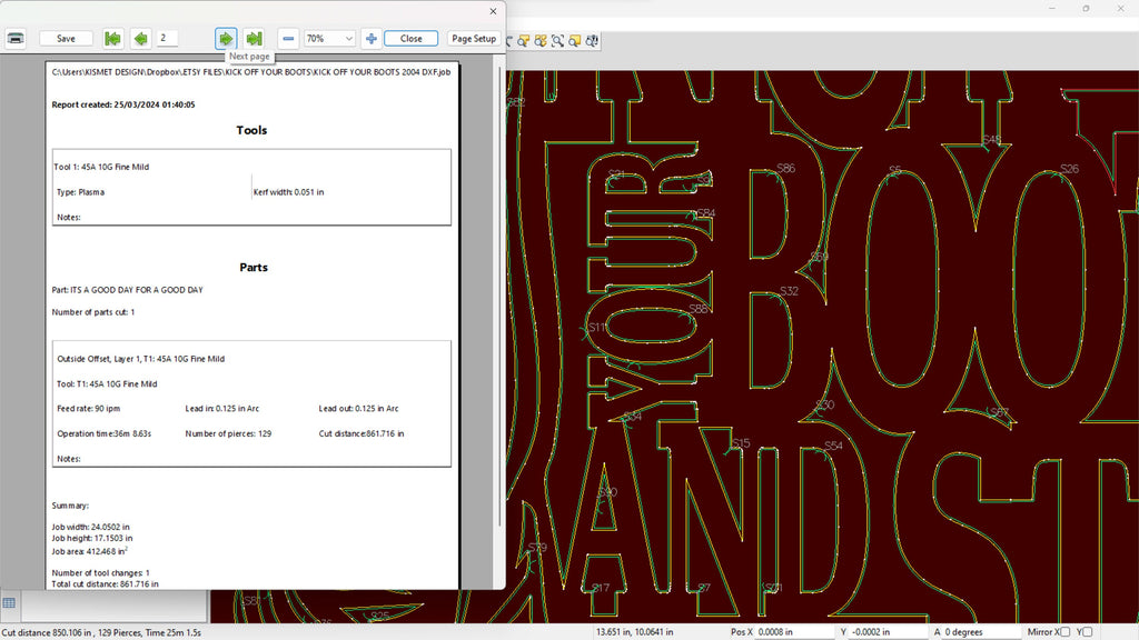 Kick Off Your Boots Western Sign vector paths in design software (photo 8)