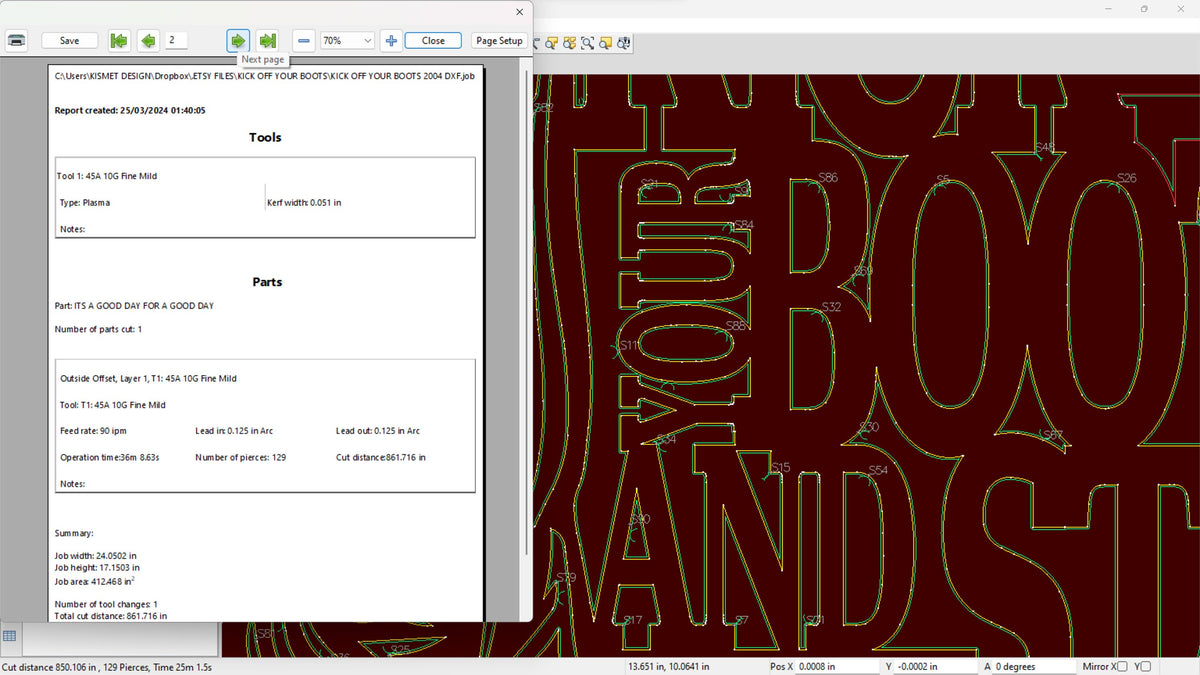 Kick Off Your Boots Western Sign vector paths in design software (photo 8)