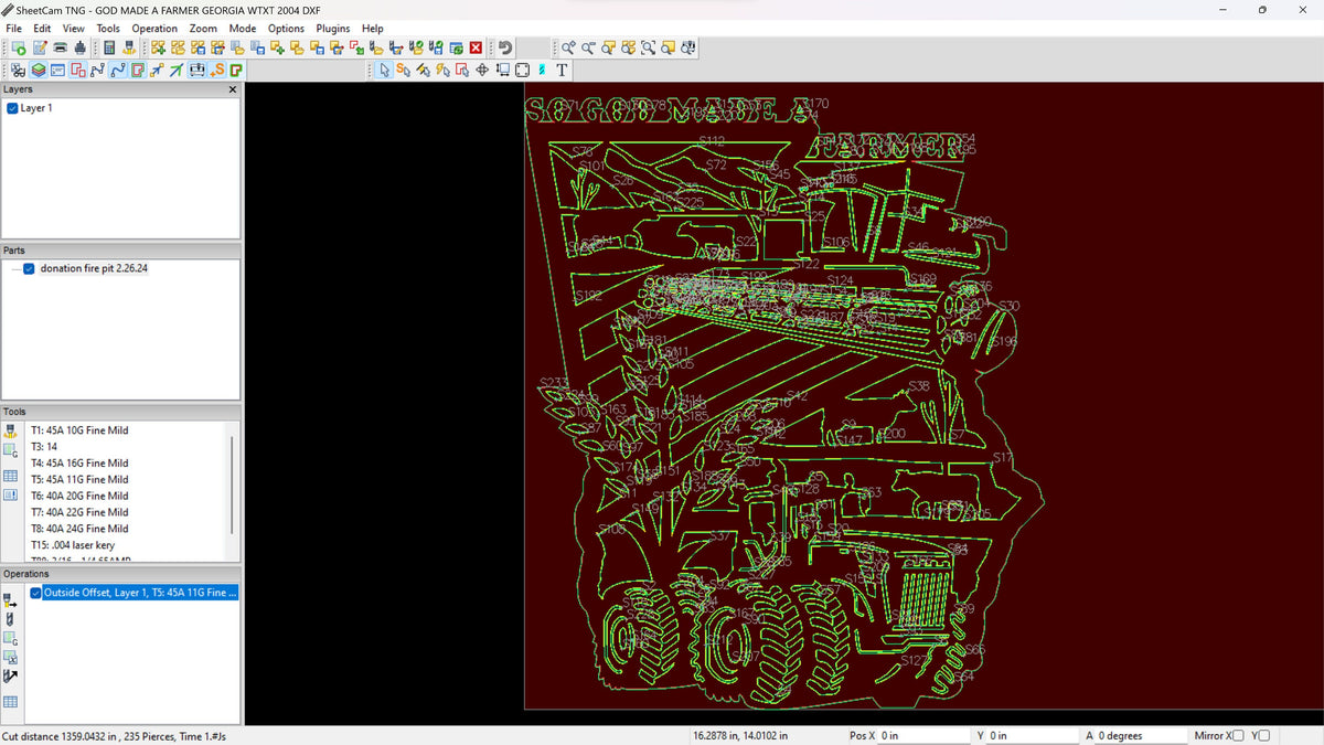 Georgia So God Made a Farmer Sign vector paths in design software (photo 6)