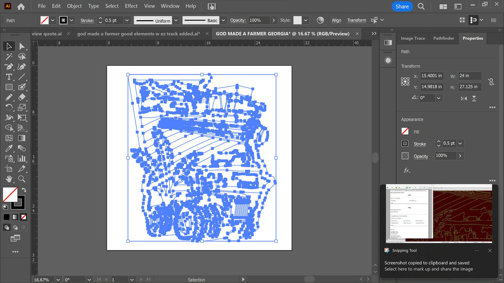 Georgia Farm Scene Sign, No Lettering vector paths in design software (photo 4)