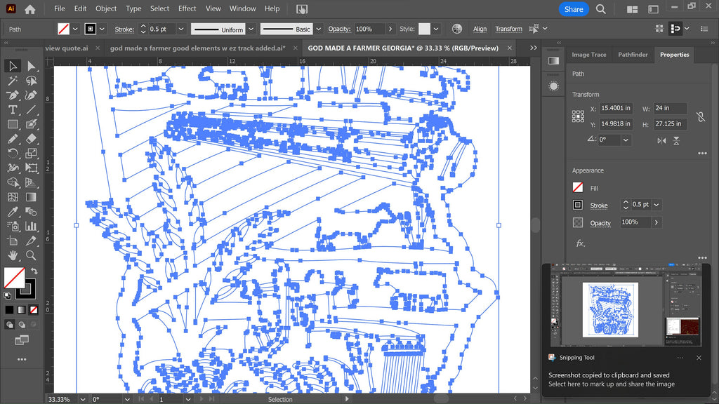Georgia Farm Scene Sign, No Lettering vector paths in design software (photo 5)
