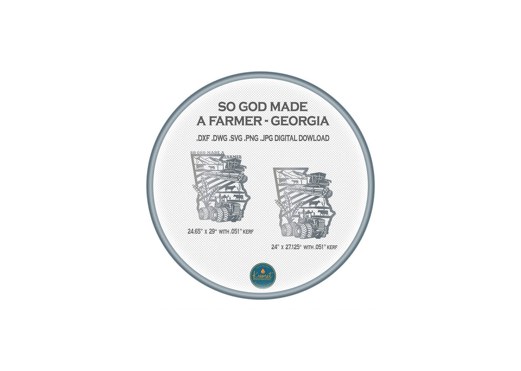 Georgia Farm Signs, Set of 2 DXF/SVG design preview with file details