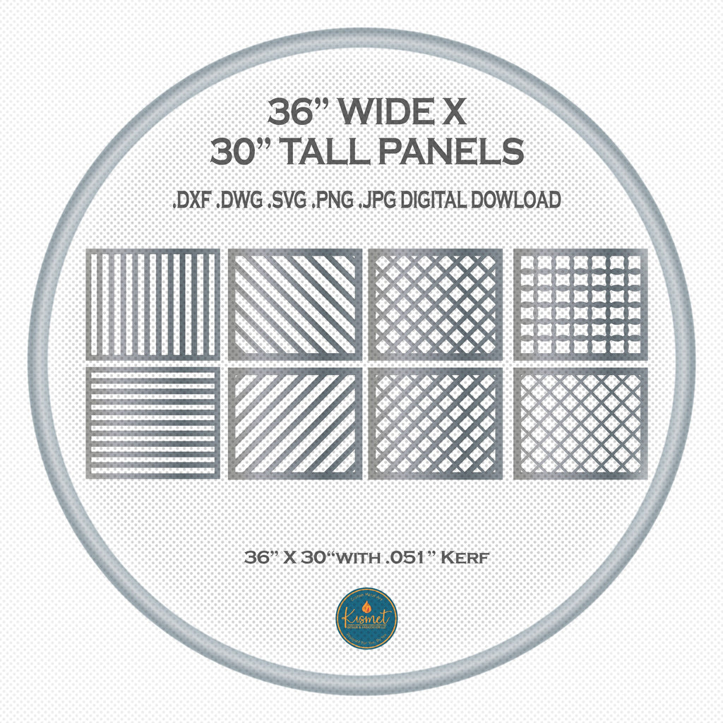 Railing Panel Bundle DXF/SVG design preview with file details (photo 2)