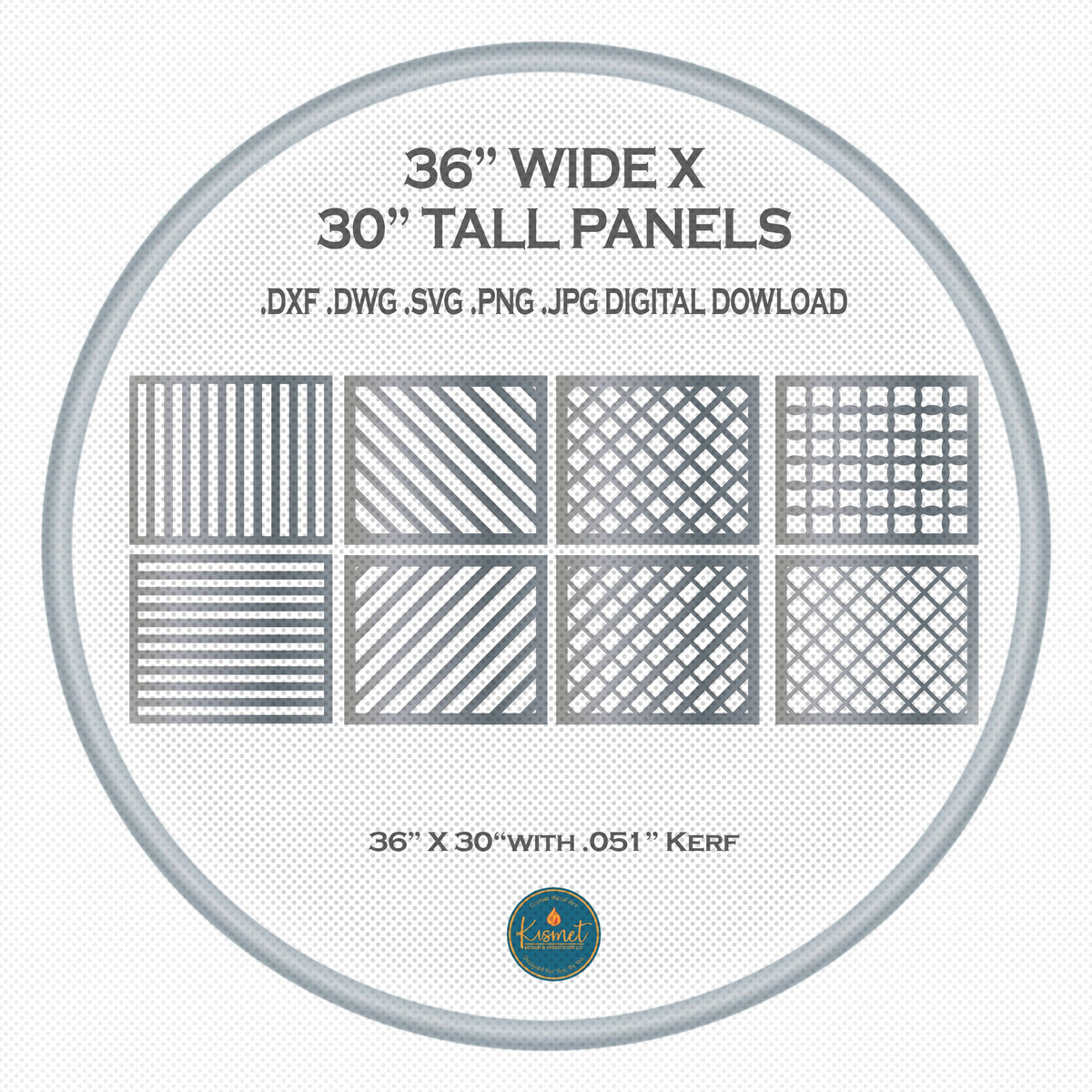 Railing Panel Bundle DXF/SVG design preview with file details (photo 2)