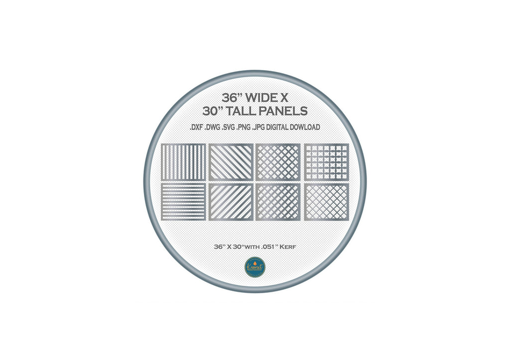 Railing Panel Bundle DXF/SVG design preview with file details