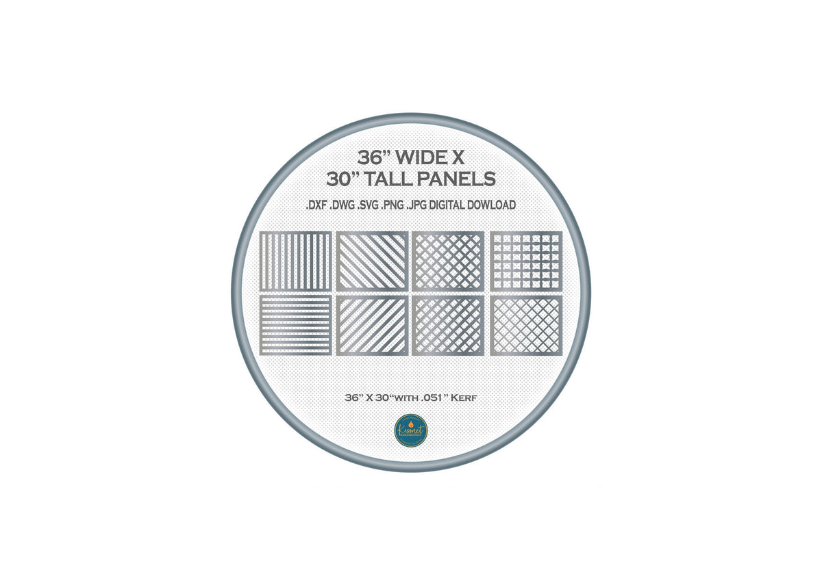 Railing Panel Bundle DXF/SVG design preview with file details