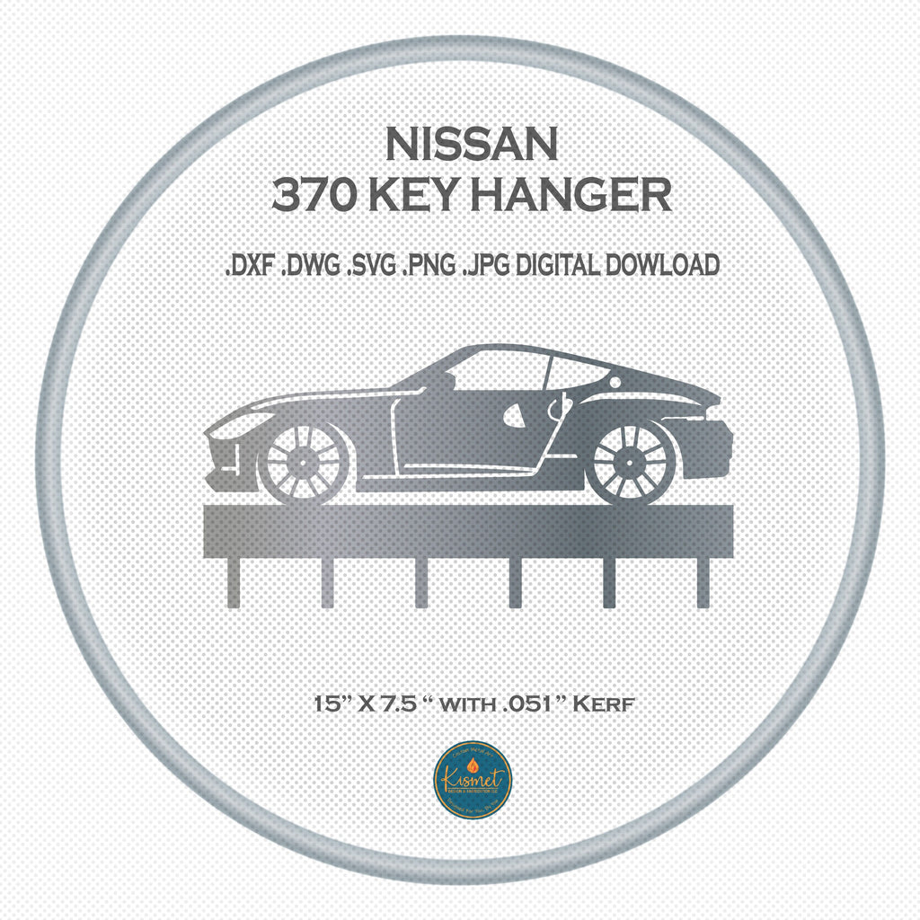 Nissan 370Z Key Hanger DXF/SVG design preview with file details (photo 5)