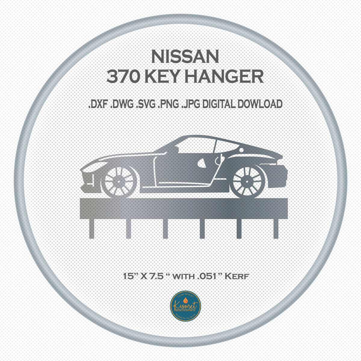 Nissan 370Z Key Hanger DXF/SVG design preview with file details (photo 5)