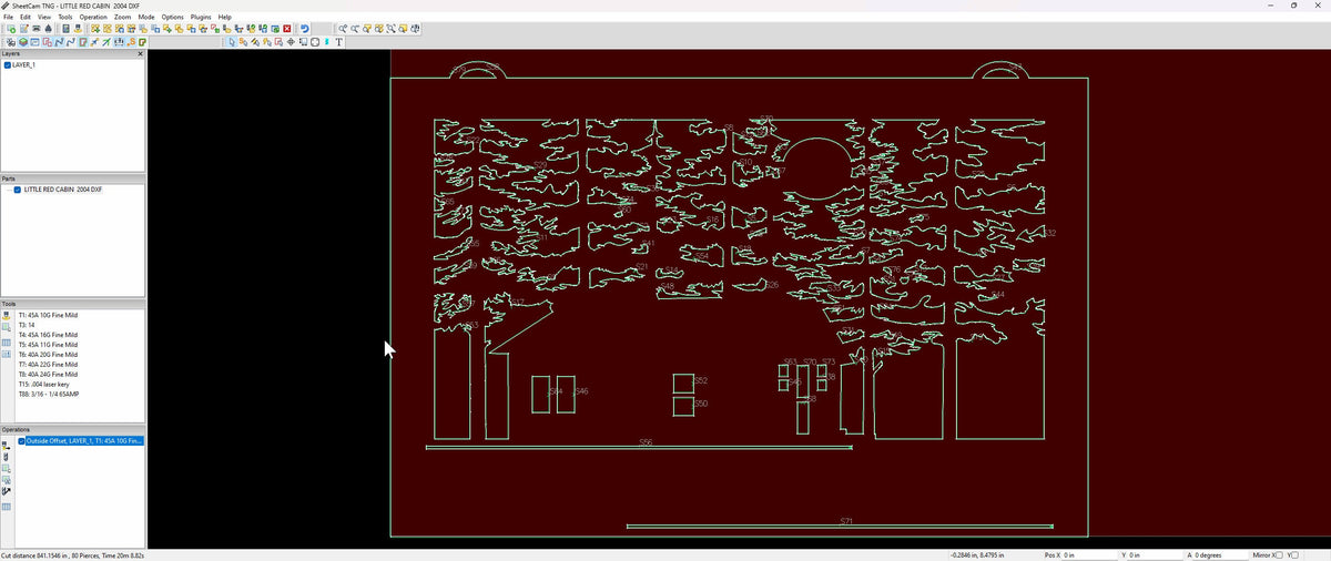 Cabin in the Woods Sign vector paths in design software (photo 6)
